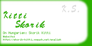 kitti skorik business card